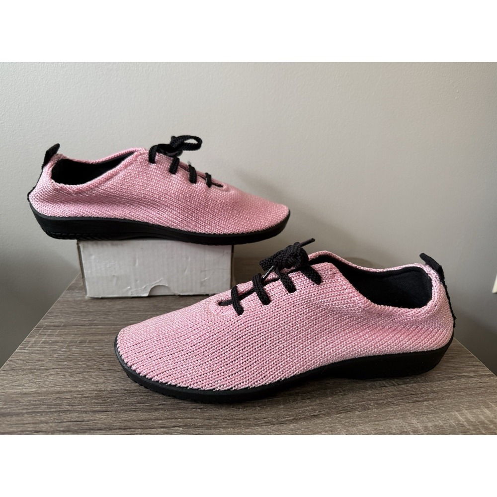 Arcopedico Pink Knit Lace-Up Sneakers Sz 40 US 9 Casual Lightweight Comfort - Picture 2 of 9